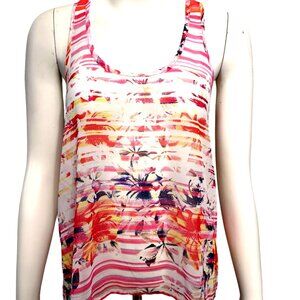 Aeropostale Sexy Sheer Lightweight Sleeveless Racer Tie Back Blouse Size Medium